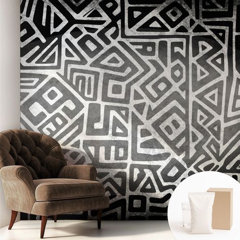 Carta Da Parati - Murale Alla Moda Decorazione - Camera Da Letto - Con Colla Gratuita Labirinto geometrico 250x250 cm (1/5)
