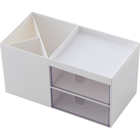 Boîte de Rangement Bureau Style Minimaliste avec Tiroir - Organisateur Multifonction pour Chambre, Salon, Bureau (1/5)