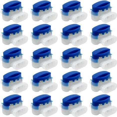 Confezione da 20 connettori per cavi 314 - Connettori in resina impermeabile - Per robot tagliaerba da giardino