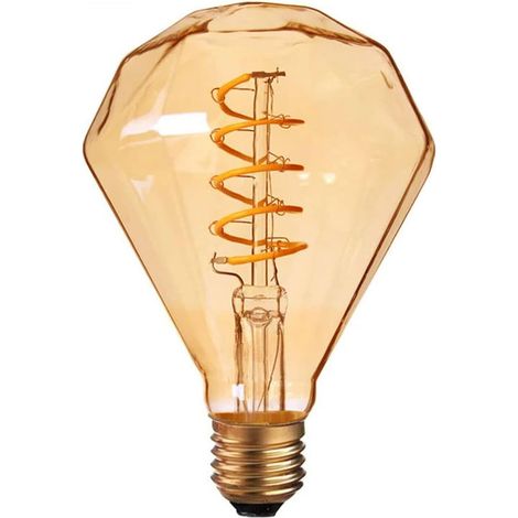Lámpara de diamante flexible, lámpara de filamento LED, luz amarilla cálida, bombilla irregular, decoración de bar (1/5)