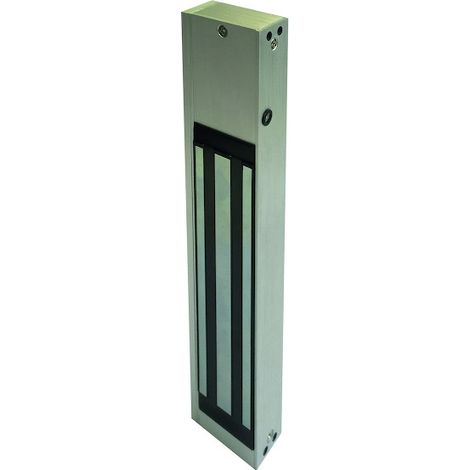 Ventouse électromagnétique C3S11 en applique 300 kg – Tension 12-24 V – Signal NO/NF – Dimensions 248 x 45 x 26 mm – Cdvi