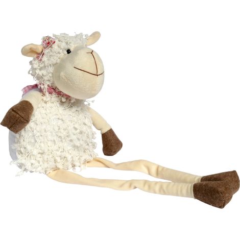 Agnello seduto, decorazione pasquale in peluche, 50 cm, bianco (1/5)