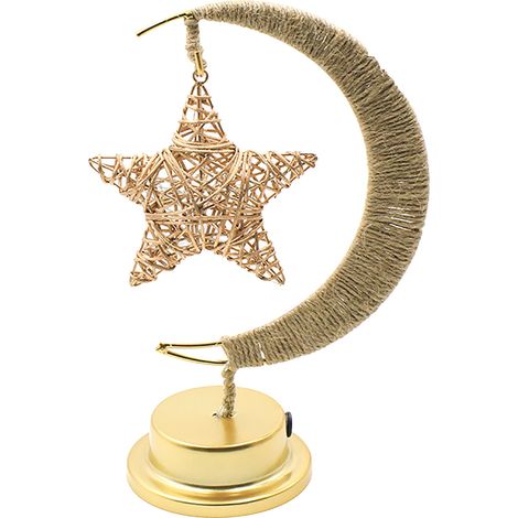 Lampe Décorative En Fer Forgé - Étoile LED À Lumière Chaude - Veilleuse Pour Chambre Ou Salon - 1 Pièce (1/4)