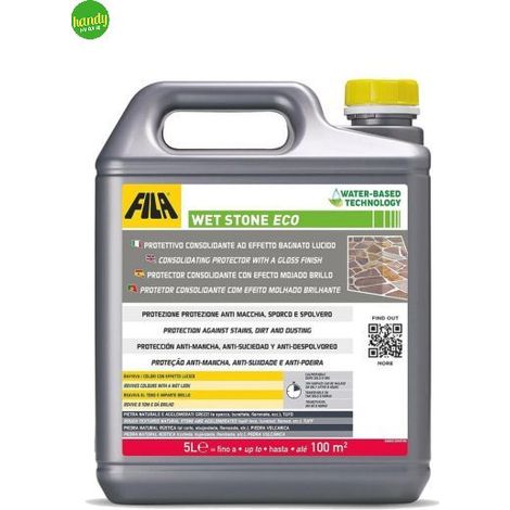 Fila wet stone eco 5 l protettivo effetto bagnato pietra naturale (1/5)