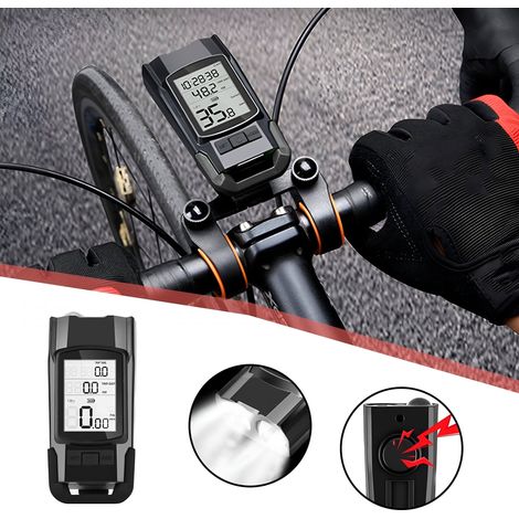 Kit faro per bicicletta - Ricarica USB - con tachimetro e clacson - Luce LED da 800 lumen per bicicletta/torcia da ciclismo (1/4)