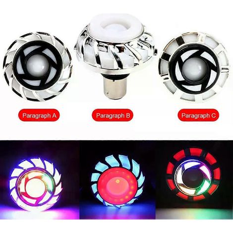 Phare LED 9-12V pour moto, lampe de signalisation colorée 200ML avec œil d'ange, projecteur de travail pour moto (1/5)
