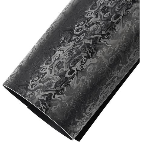 Autofolie Forged Carbon Wolkenmuster Regenbogen Effekt Schwarz Glanz 30x152cm (1/5)