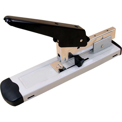 Agrafeuse - Portable Compacte 12 Feuilles - Plastique Résistant - Rouge Bleu Noir - Avec Arrache-Agrafe Et 1000 Agrafes (1/5)