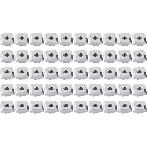 Nickel Coated Carbon Steel Sliding T slot Nut for Aluminum Profile Accessories (EU30 M6)