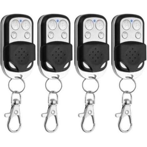 3 Pcs Télécommande Universelle Portail à 4 Boutons 433,92 MHz avec Couvercle Coulissant pour Porte Garage Électrique (1/4)