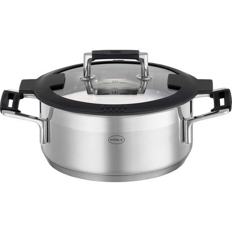 Roesle Silence Pro cacerola 20 cm plata y negro