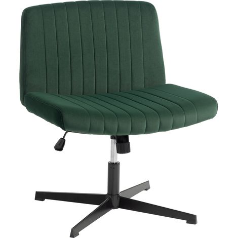 HOMCOM Desk Chair with Wide Seat, Thick Padding, Rock Function, Green (1/5)