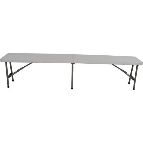 Party Klappbank Kunststoff granit-weiß, 183 x 30 x 43 cm (1/5)