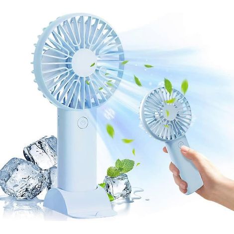 Mini ventilateur portable, ventilateur de poche, ventilateur personnel, ventilateur USB rechargeable avec 3 vitesses réglables, ventilateur portable-AquaForge (1/5)