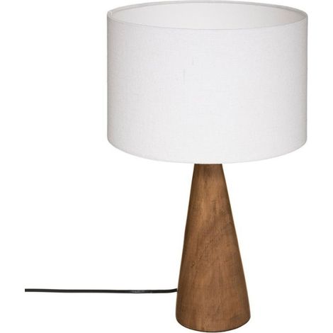 Lampe à Poser en Bois "Aina" 46cm Blanc (1/2)