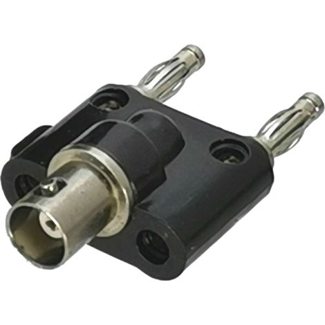 Adaptador de medici贸n con conector BNC / 2 conectores banana (1/2)