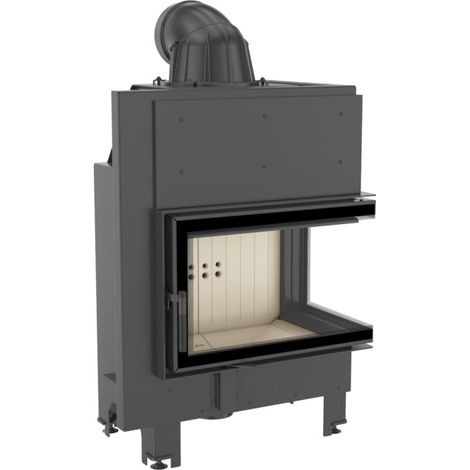 Insert cheminée MBM 10 vitre à droite + 2 bouches recuperateur (1/5)