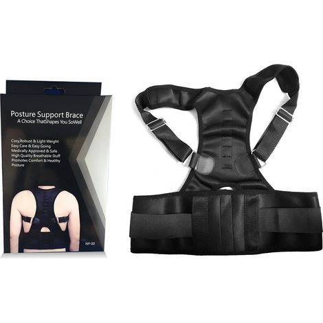 Correcteur de posture ceinture anti-voûte, dos souple léger confortable, support orthopédique redresseur dorsal. (1/5)