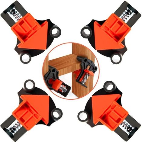 Right Angle Clamp 4 Replaceable Clamps 60 Degree, 120 Degree, 90 Degree Corner Clamp Set Quick Fixing Frame Corner Clamp for Woodworking Vice Clamp, Welding (1/5)