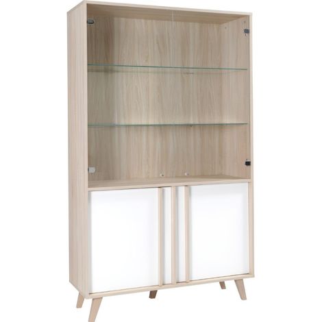 Vitrine, Buffetschrank, Silberschrank MALMO großes Modell + LED. Möbel im SKANDINAVISCHEN Stil ideal für Ihr Esszimmer (1/4)