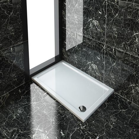 ELEGANT Rectangular 1200 x 800 x 40 mm Tray for Shower Enclosure Cubicle + Waste Trap (1/5)