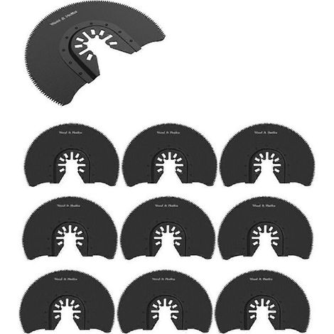 10 lames de scie oscillantes demi-circulaires de 88 mm pour la rénovation et la découpe du bois (1/5)