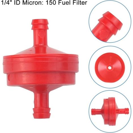 10 filtres à carburant pour tondeuse à gazon Briggs & Stratton 298090 298090S (conduite de carburant 1/4")