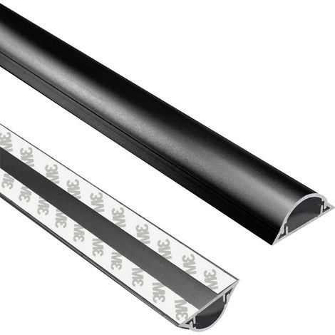 TRU COMPONENTS Ponte passacavi 1571661 PVC Nero Numero canali: 1 1000 mm Contenuto: 1 m
