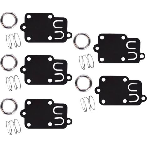 Lot de 5, kit de joints de diaphragme de carburateur pour moteurs Briggs & Stratton 2 ch à 5 ch 270026 272538 272538S 272637 4157 4168 5021 5021K 690766 221377 capuchon de ressort (1/4)