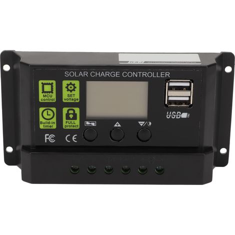 Solar Charge Controller PWM Digital Display Self Check Solar Panel Intelligent Regulator 30A (1/5)