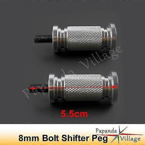 Aluminium-Motorrad-Schalthebel-Zehenfußrasten aus Messing für Harley 883r, 883l, 48 Sportster, Iron, 883 Superlow Bobber – 1 Paar, Silber (1/5)