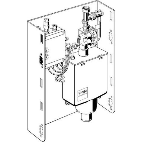Valve de chasse d'eau universelle 2243.10 avec fonction de chasse d'eau Viega Hygiene Plus (1/3)