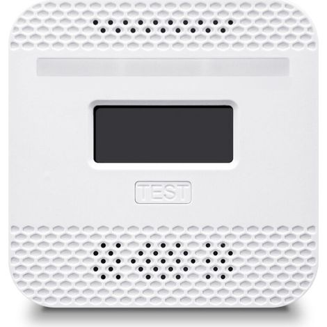 Rilevatore di monossido di carbonio, rilevatore intelligente di monossido di carbonio con schermo LCD, conforme alla norma EN 50291, con pulsante di test e indicatore di stato a LED (Mini 1 pezzo) (1/5)