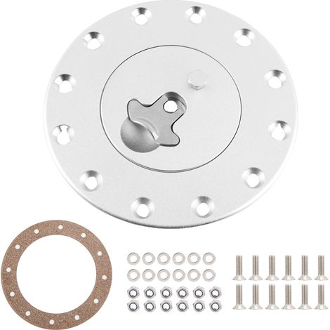 Ortviai Bouchon de remplissage pour réservoir de carburant 77 mm, fixation par 12 vis, montage flush, métal robuste