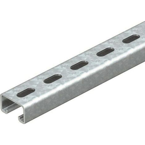 OBO Bettermann Profilschiene gelocht, Schlitzweite 22mm 2000x50x30 Stahl tauchfeuerverzinkt, 2 Meter, 1121464 (1/2)