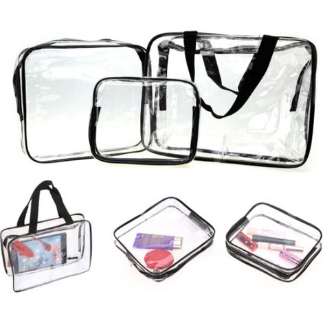 Lot de 3 grands séparateurs transparents portables pour séparation sec et humide (1/5)
