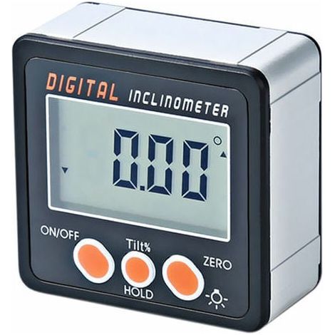 Transportador electrónico, carcasa de aleación de aluminio, medidor de bisel digital, medidor de ángulo, contador, imanes, base de inclinómetro digital. (1/5)