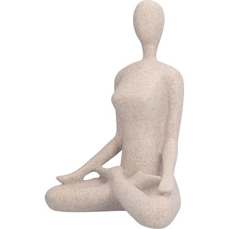 Resin Yoga Pose Statue, Nordic Sandstone Yoga Pose Figurines, Decorative Collectible for Home, Office and Living Room (1/5)