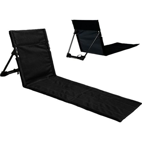 Sièges de plage avec dossier pliable et réglable - Pour jardin, camping, plage, extérieur, noir (1/5)