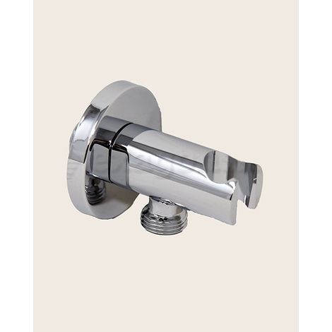 Supporto Con Presa Acqua Tonda Ottone Cromato
