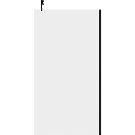 Colore 8mm Clear Glass Matt Black 1850mm x 1000mm Walk In Shower Screen including Wall Channel and Support Bar (1/3)