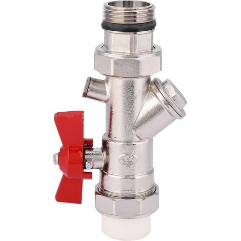 Vanne à bille multifonction PPR en laiton BSPP, tuyau à filetage mâle pour eau, huile, gaz DN32 1/2 pouces (1/5)