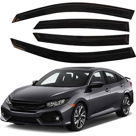 Passend für Honda Civic 2016–2019 Autofensterabweiser, Fenstersonnenblende, Windschutzscheibe, Regenschutz, Automodifikationszubehör aus Acrylmaterial
