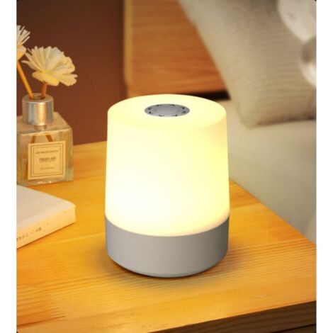 BUNTHAUS 3 Couleurs Lampe de Chevet LED, Petite Lampe de Table Sans Fil, Lampe de Chevet à Intensité Variable Touch, Veilleuse LED, Rechargeable par USB, pour Enfants, Chambre à Coucher, Salon, Bureau