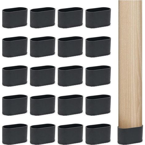 20 Embouts de Protection Pieds en Polyéthylène (PE),Ovale 20 x 40 mm,Pour Chaises, Tables, Escabeaux, Protection des Meubles,OUYLAF (1/5)