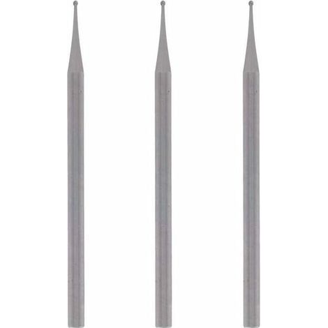 105 Lot de 3 Fraises à Graver, Bout Rond, Ø 0,8mm pour Sculpter et Graver dans le Bois avec Outils Multi-usages--Ternel-Chrom (1/5)