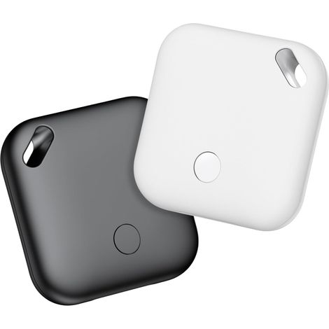 Air Tag Tracker, Schlüsselfinder, funktioniert mit Apple Find My (nur iOS), 100 dB Piepton, weltweite Ortung, austauschbare Batterie, Tracker für Schlüssel/Koffer/Gepäck und mehr, 2er-Pack