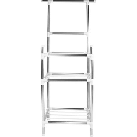 Scaffale a 3 Ripiani in Acciaio Inox con Ruote – Design Moderno, Resistente all'Umidità e Impilabile – Ideale per Cucina, Bagno e Balcone (1/5)