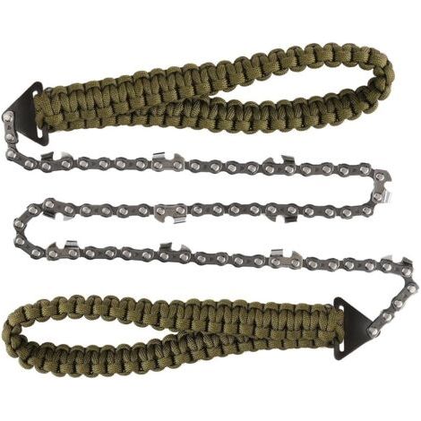 Portatif Tronçonneuse Scie à Main avec poignées de Corde Parachute Multifonction Trousse en Nylon, Câble Scie pour la Survie Gear, Le Camping, la Chasse