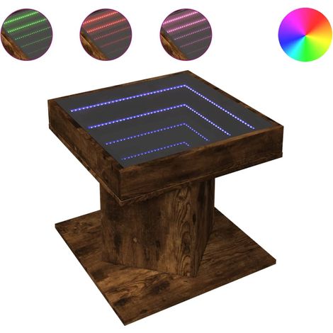 Maison Exclusive - Mesa de centro y LED madera ingeniería roble a